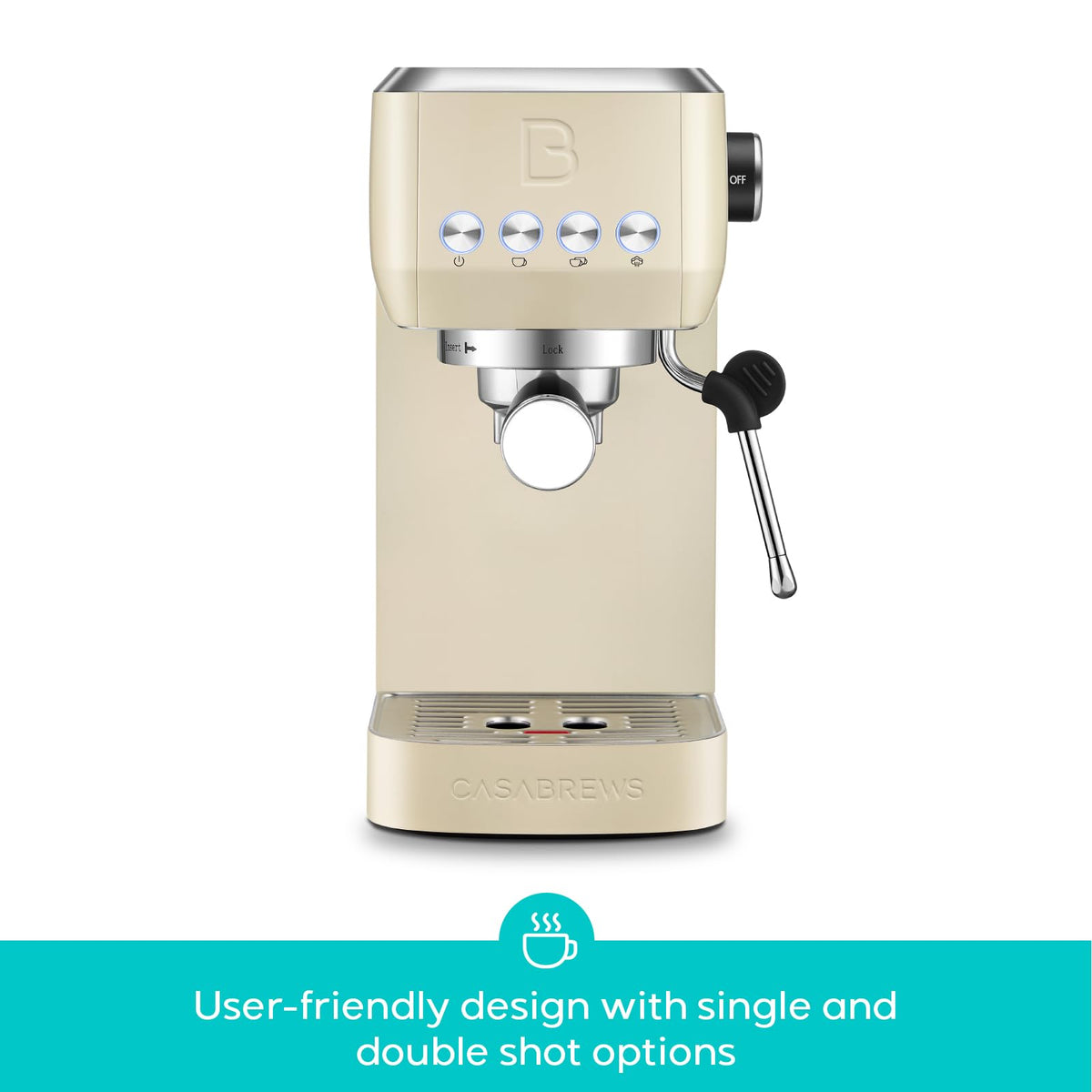 CASABREWS 3700 with 20 bar pump delivers rich aroma for cappuccinos