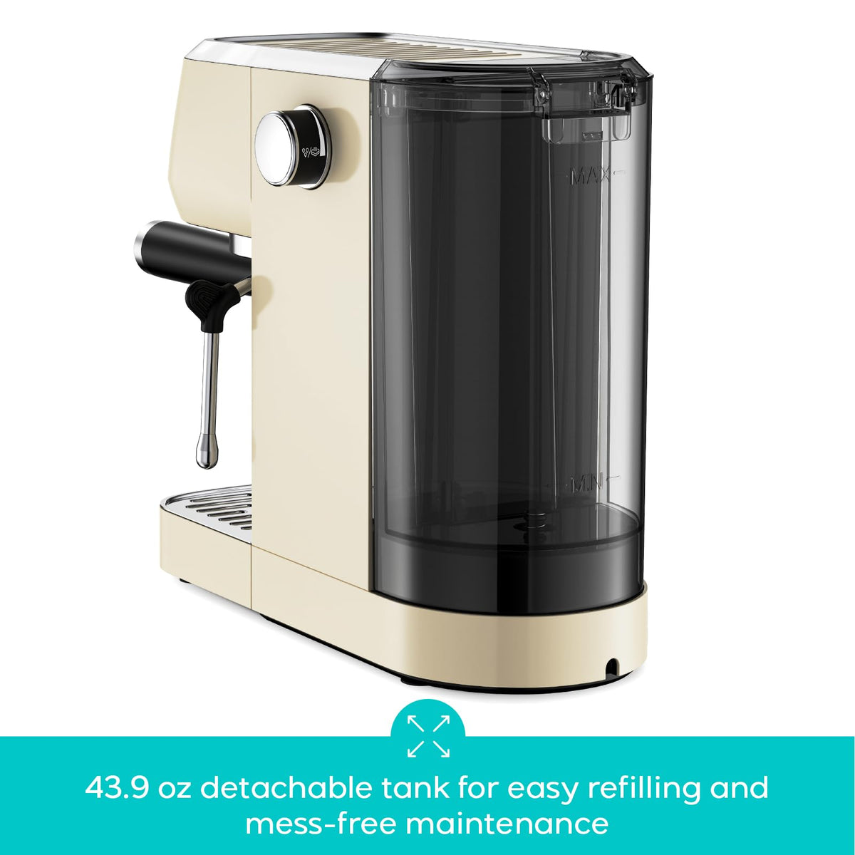 CASABREWS 3700 includes single and double shot filters for versatility
