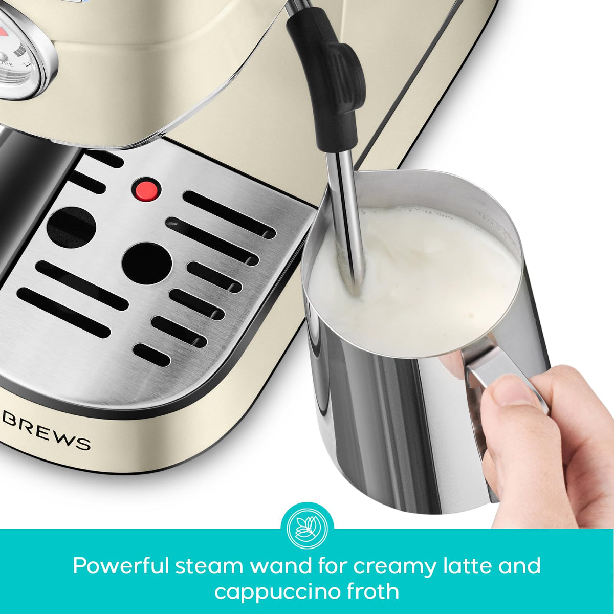 CASABREWS CM5418 20-bar pump for rich aroma and balanced extraction.