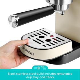 CASABREWS CM5418 latte art-ready microfoam for professional-looking drinks.
