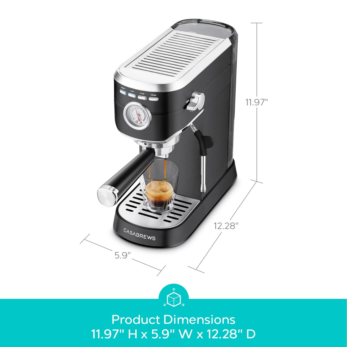 CASABREWS CM5418 microfoam art for cafe-quality latte at home