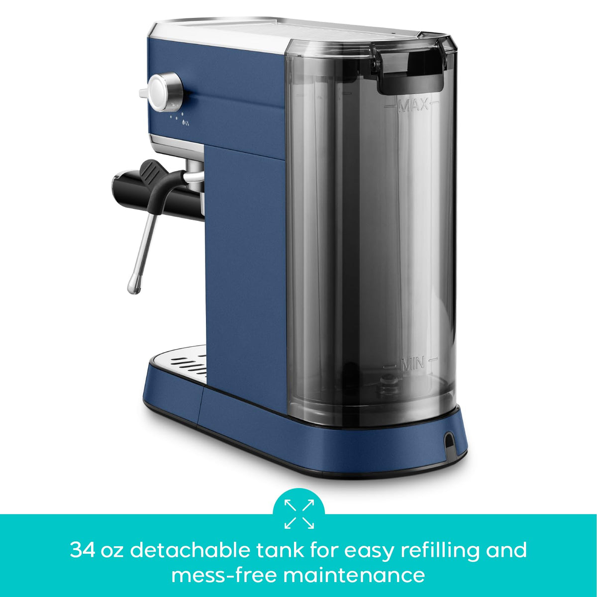 CASABREWS CM5418 pressure gauge detail helps perfect espresso extraction.