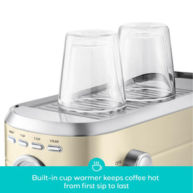 CASABREWS CM5418 removable 34oz water tank for fewer refills.