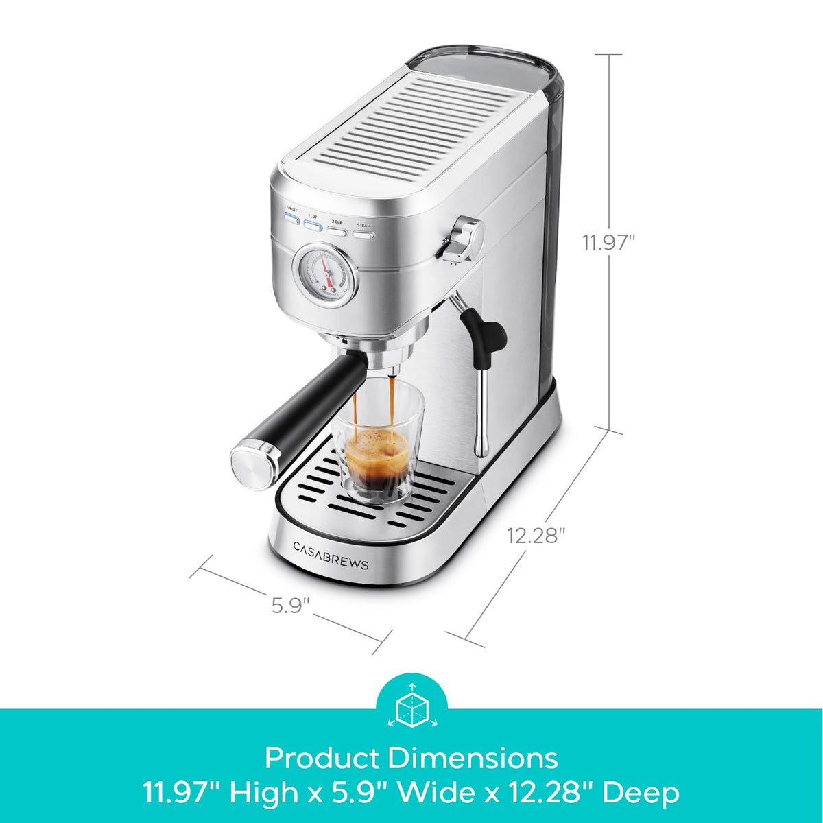 CASABREWS CM5418 stainless steel body blending durability with style