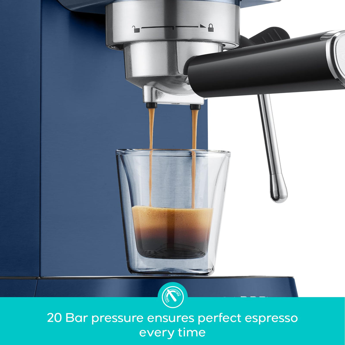 CASABREWS CM5418 steam milk frother in action for creamy latte microfoam.