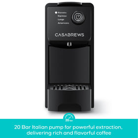 CASABREWS CM7036E compact width fits under cabinets and shelves.