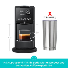CASABREWS CM7036E removable drip tray simplifies cleaning after use.