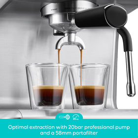 Casabrews Ultra Espresso Machine intuitive control panel guides every step