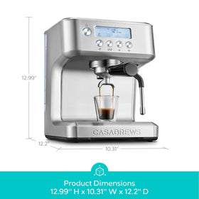 Casabrews Ultra Espresso Machine milk frother steam wand enables silky microfoam for lattes