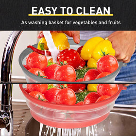 CasaCulina filter basket drain feature for rinsing produce
