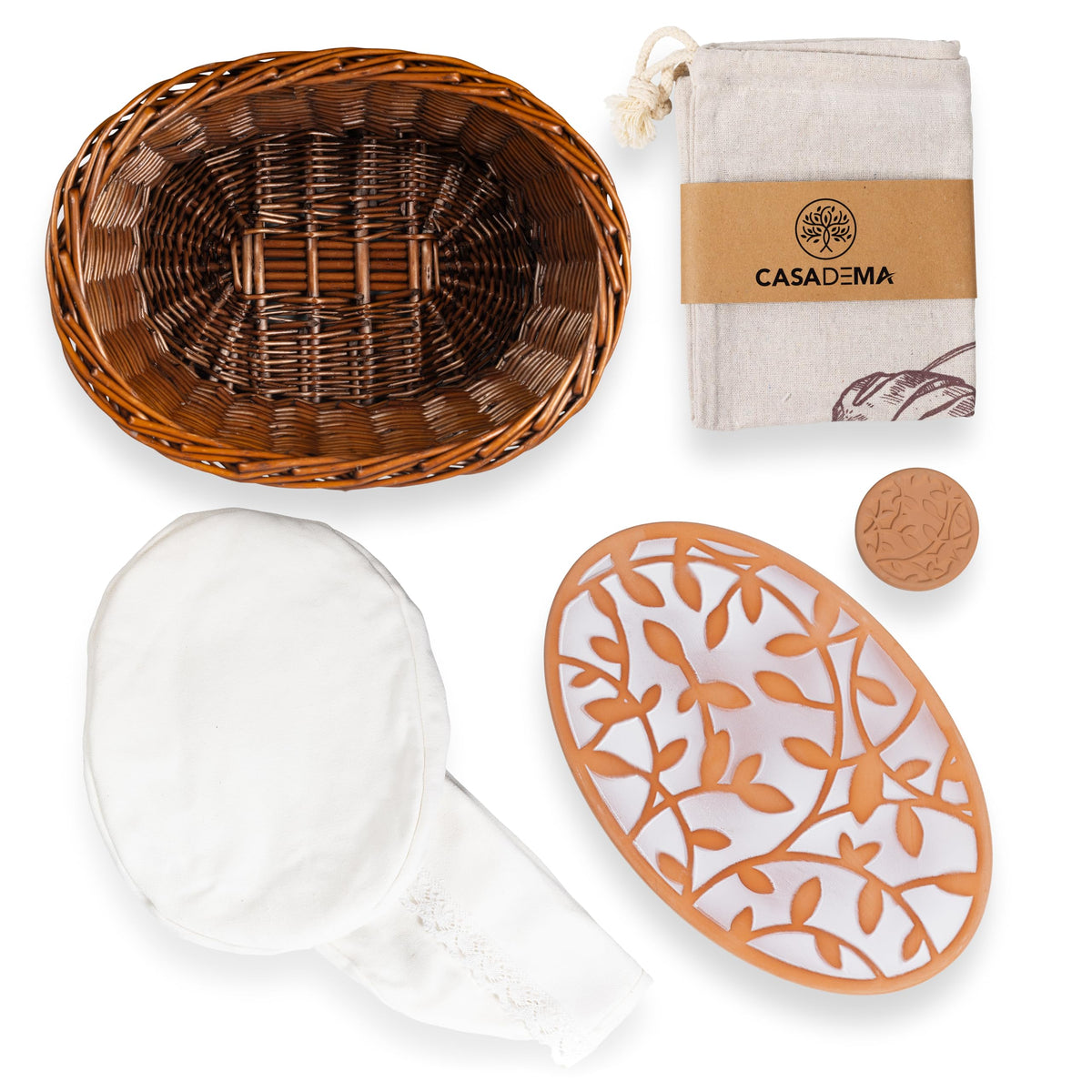 CASADEMA flax linen bread bag protects and presents bread neatly