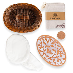 CASADEMA flax linen bread bag protects and presents bread neatly