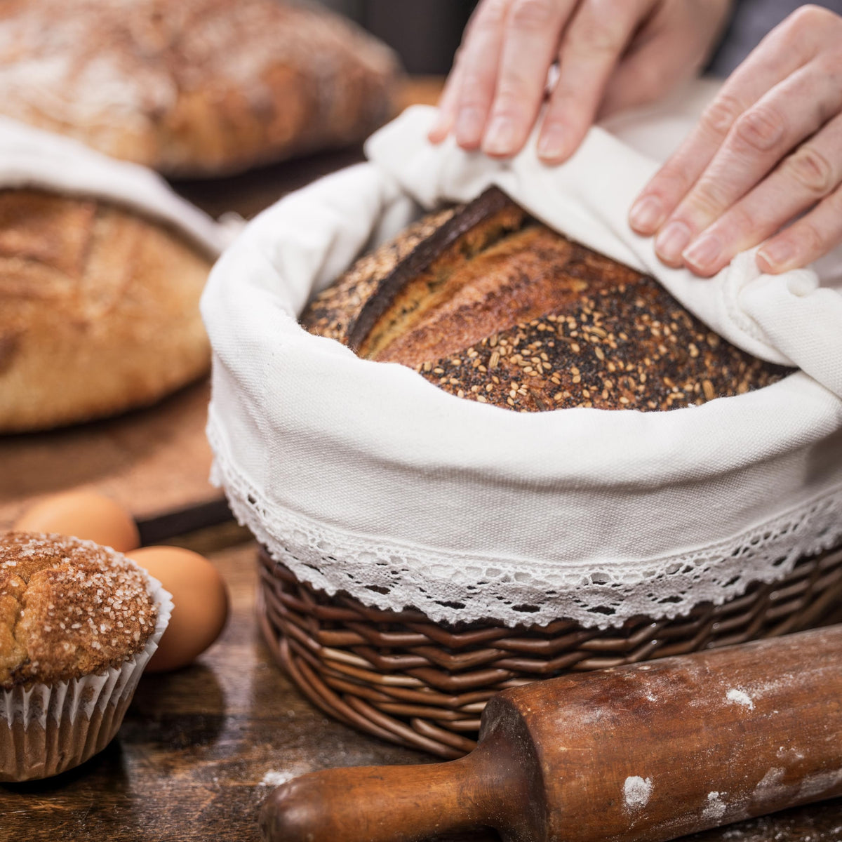 CASADEMA large oval bread basket fits loaves and pastries for generous servings