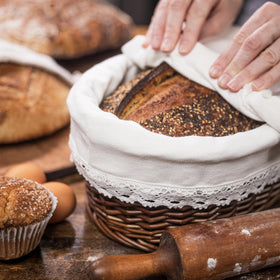 CASADEMA large oval bread basket fits loaves and pastries for generous servings