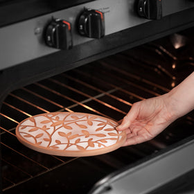CASADEMA terracotta warming stone provides even heat for fresh bread
