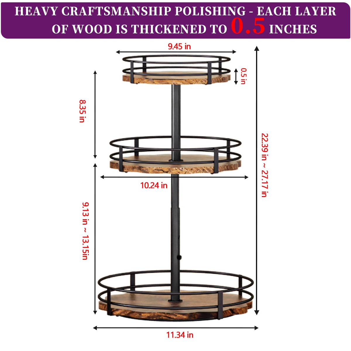 CasaDolce 360-degree rotation top view of rotating organizer.