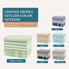Casa Platino machine-washable towels ready for simple cleanup.