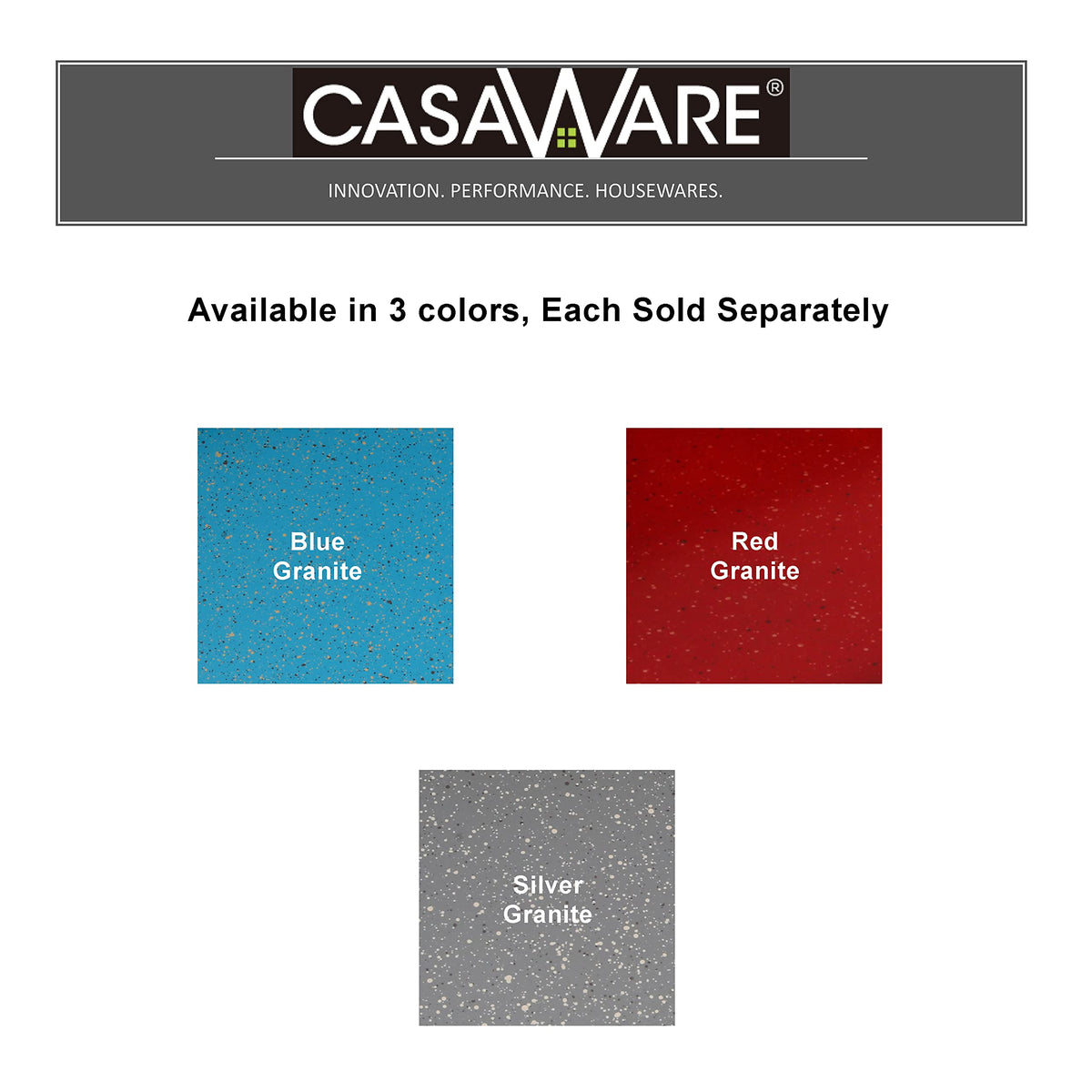Casaware silver granite surface cleans easily, reducing scrubbing after cooking