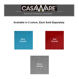 Casaware silver granite surface cleans easily, reducing scrubbing after cooking