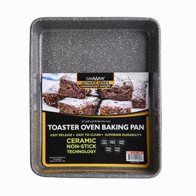 casaWare toaster oven pan exterior shows durable carbon steel for daily baking