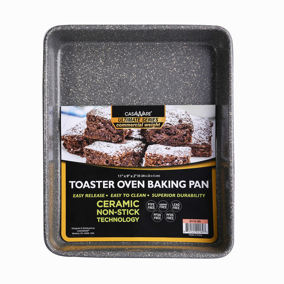 casaWare toaster oven pan exterior shows durable carbon steel for daily baking