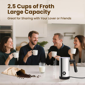 Casimhu Milk Frother ceramic lining enables easy cleaning.