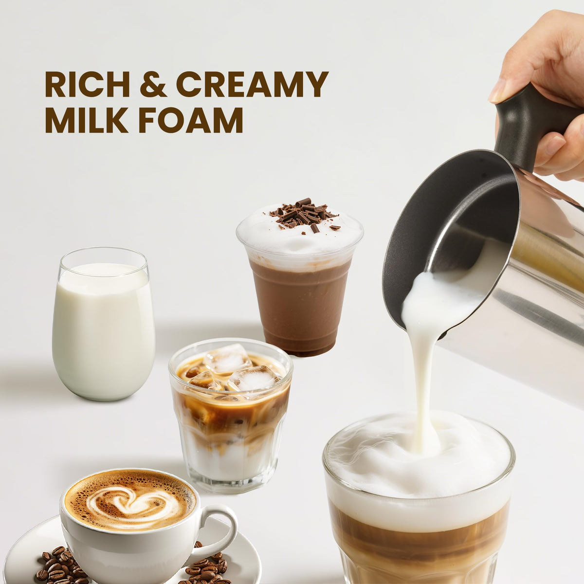 Casimhu Milk Frother spare whisk for consistent froth.