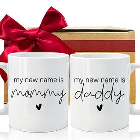 CATABUBU mommy daddy mugs set front view for daily coffee rituals
