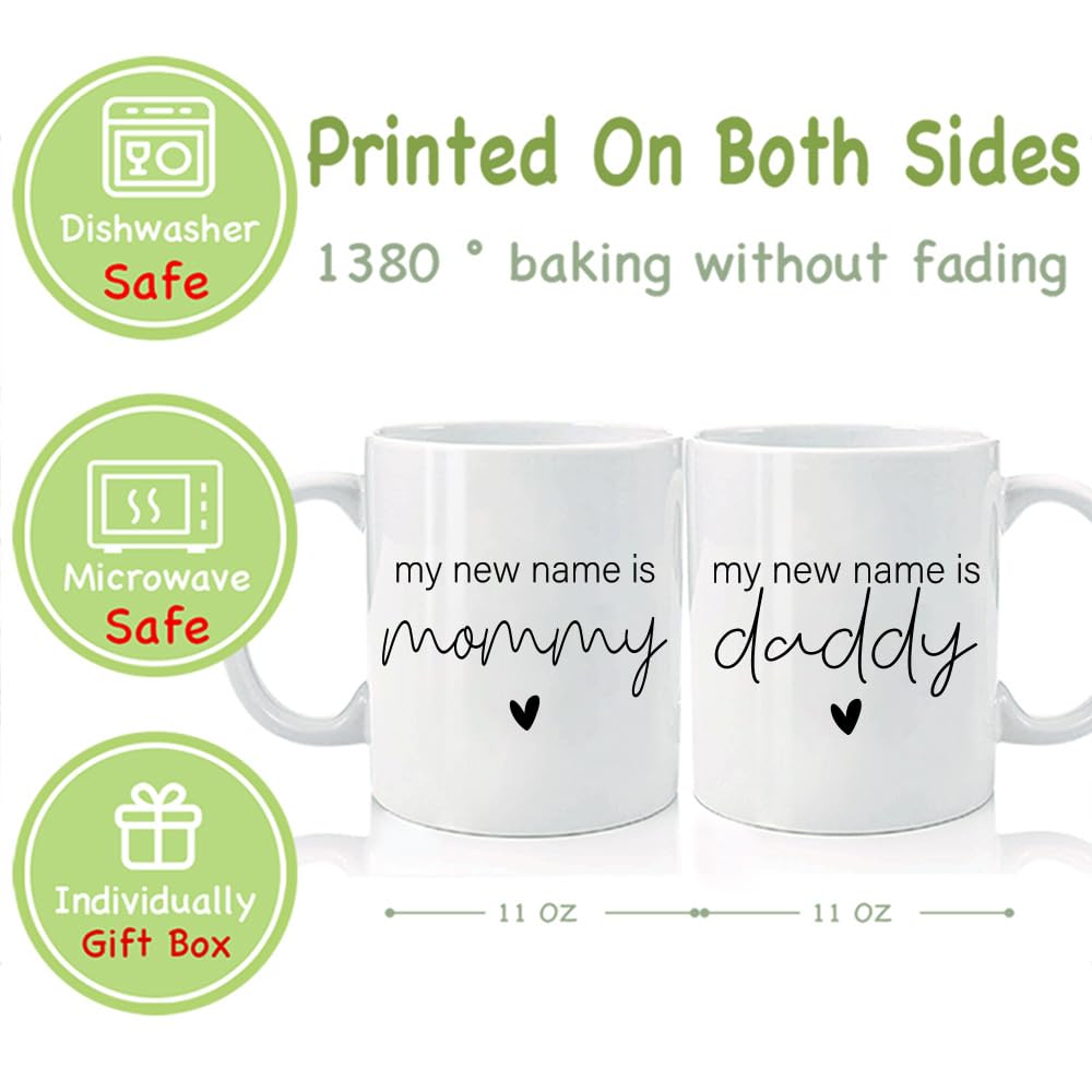 CATABUBU pregnancy announcement mug with EST 2026