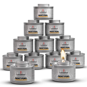 Caterpax 12-pack display for events highlighting long-lasting heat for buffets