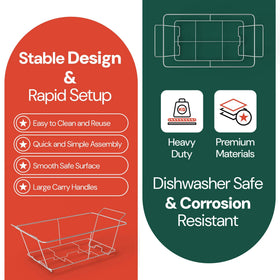 Caterpax anti-tip chafer rack base ensures stable stacking during transport.