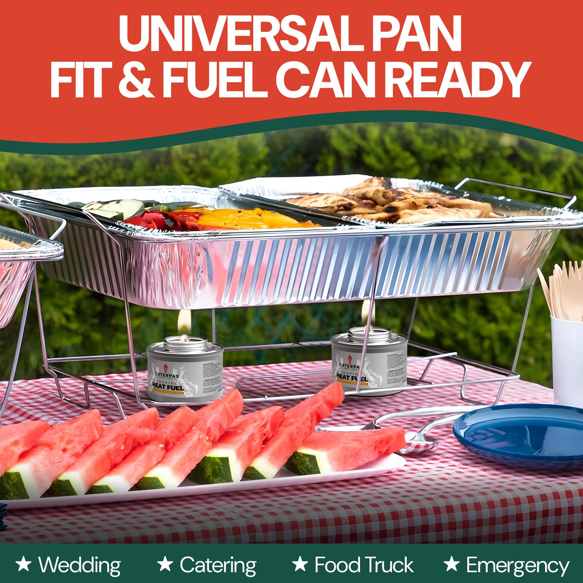 CATERPAX corrosion-resistant, dishwasher-safe steel for lasting performance