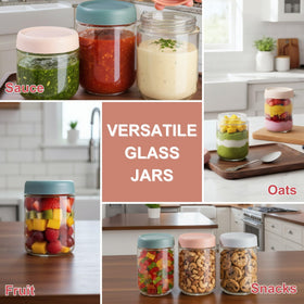 CATIFLIN dishwasher-safe and fridge-safe glass jars for daily use