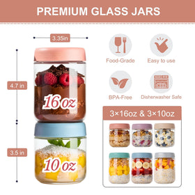 CATIFLIN wide-mouth glass jar easy filling and cleaning
