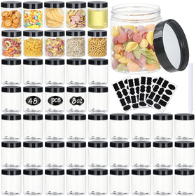 Catsayer 8oz jar with lid: clear contents for quick organization.