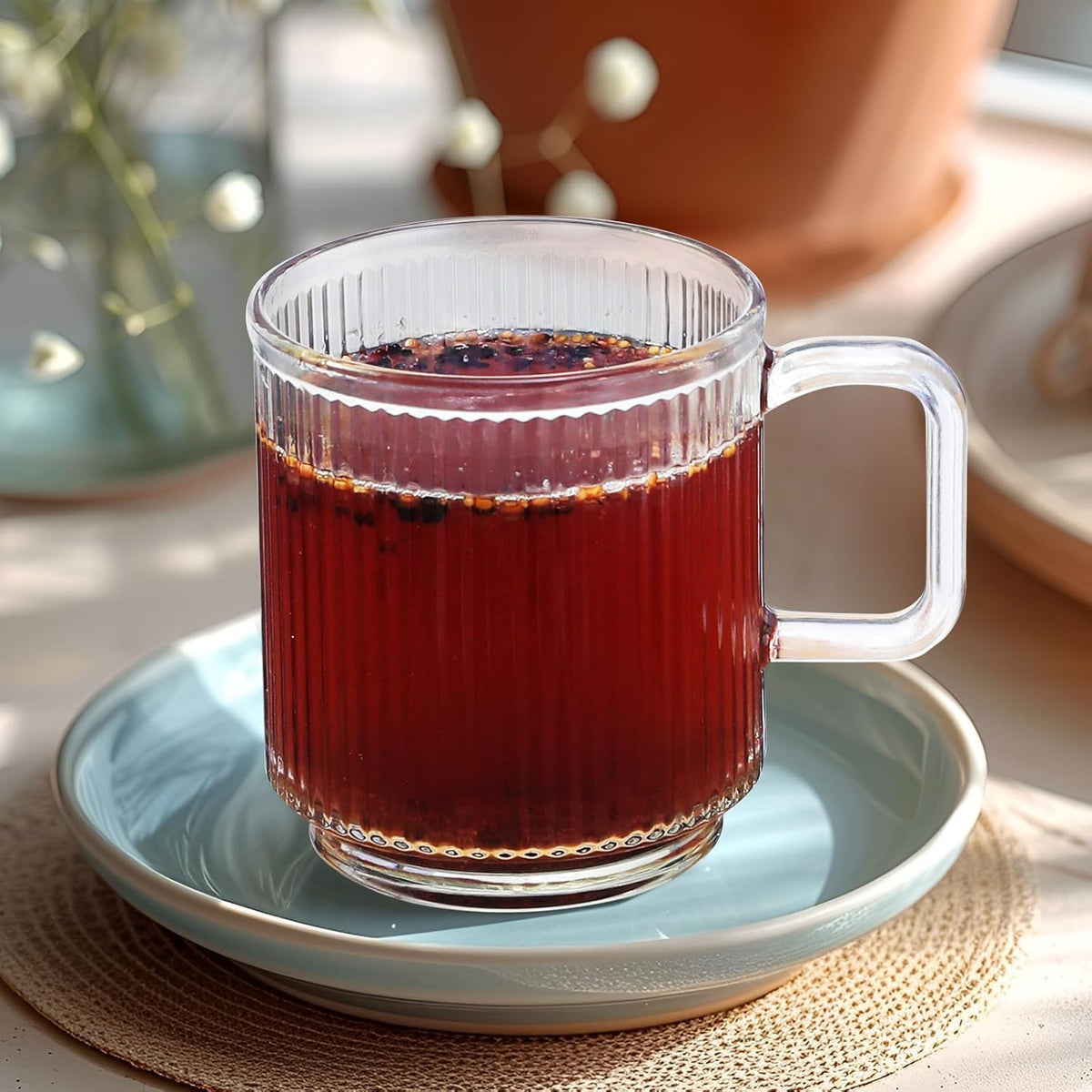 Catsayer durable thickened-glass mug set for long-lasting use.