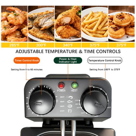 CATTLEMAN CUISINE deep fryer basket in use delivering crispy results with safety handle.
