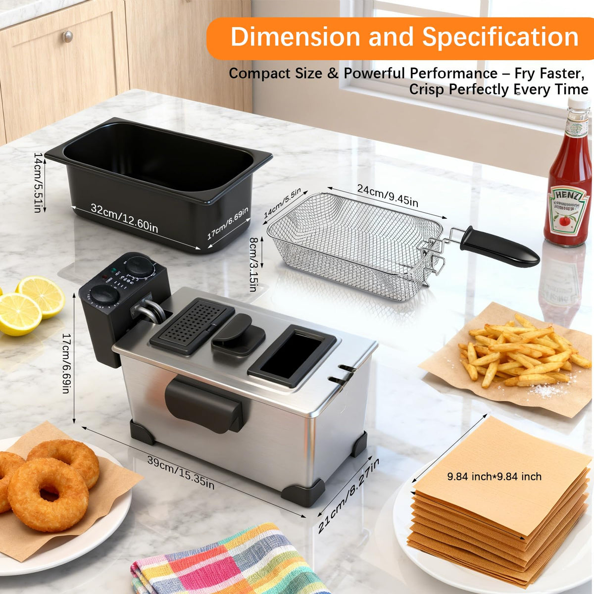 CATTLEMAN CUISINE adjustable temperature control supports versatile frying.