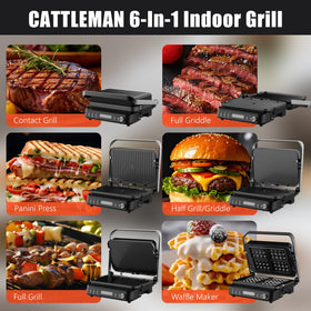 LCD display on Cattleman Cuisine shows temp and time clearly