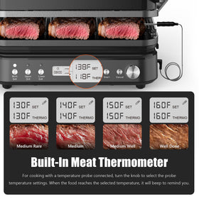 Cattleman Cuisine meat thermometer helps monitor doneness without cutting