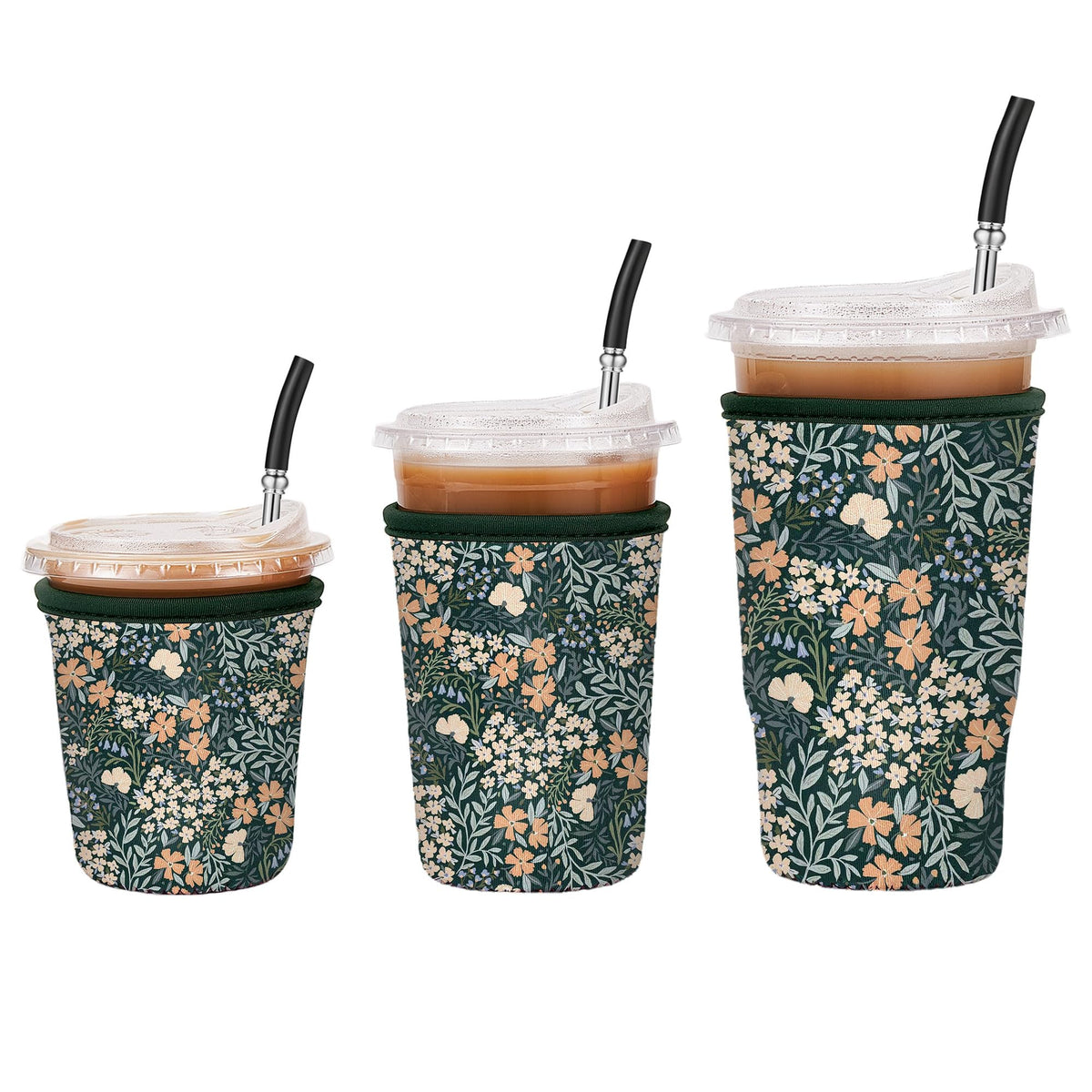 Cavllson Vintage Bloom sleeve with closed bottom protects hands from condensation.