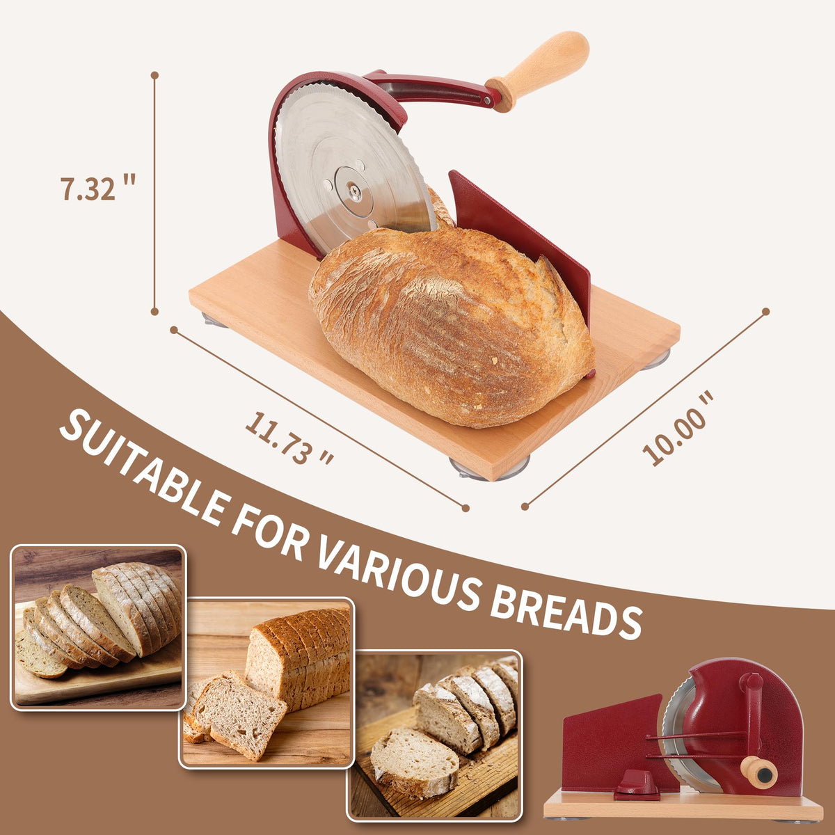 CAWIU red bread slicer adds color and function to kitchen counters