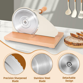 CAWIU metal guide and blade deliver consistent, crush-free slices