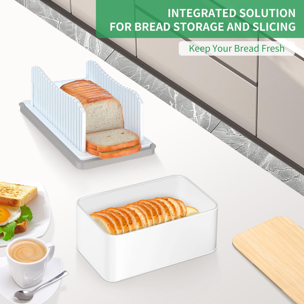 CAWIU 7.5L airtight bread container keeps homemade bread fresher longer.
