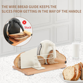 CAWIU bread slicer metal guide for clean, crush-free cuts