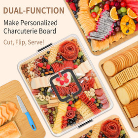 CAWIU board with 8 compartments offering flexible layout for party spreads