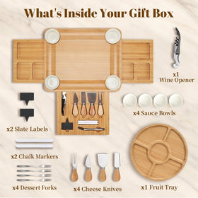 CAWIU board with drawers and utensils for easy setup