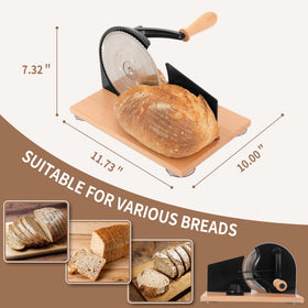 CAWIU bread slicer in action demonstrating precise slicing