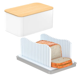 CAWIU foldable bread slicer with box for space-saving storage and quick setup.