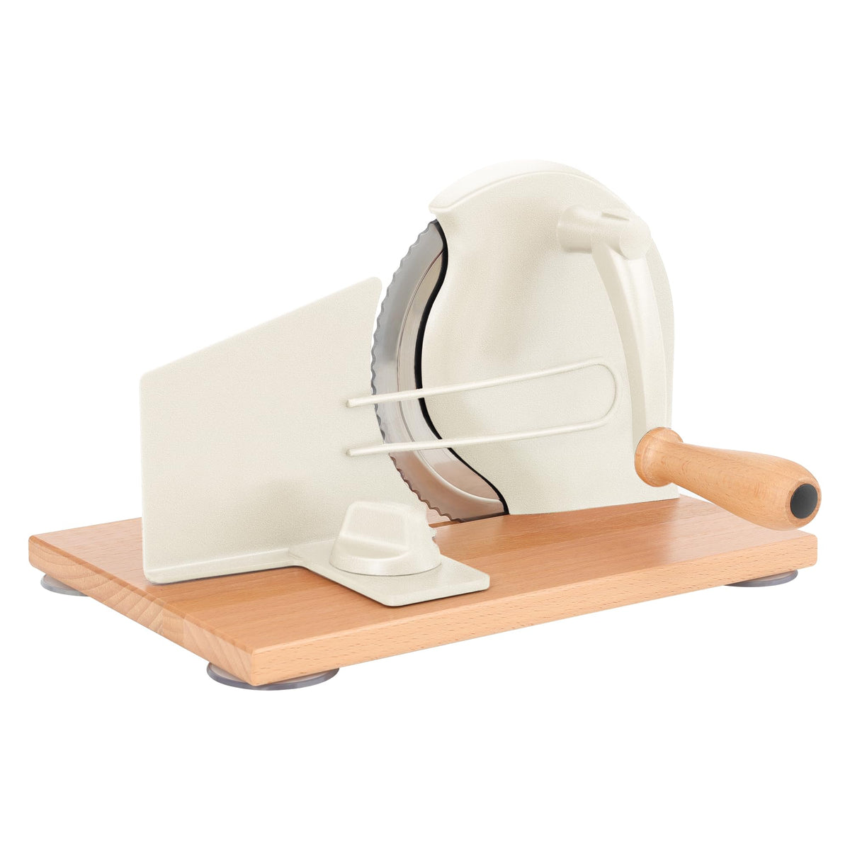 CAWIU manual bread slicer with hand crank for even slices